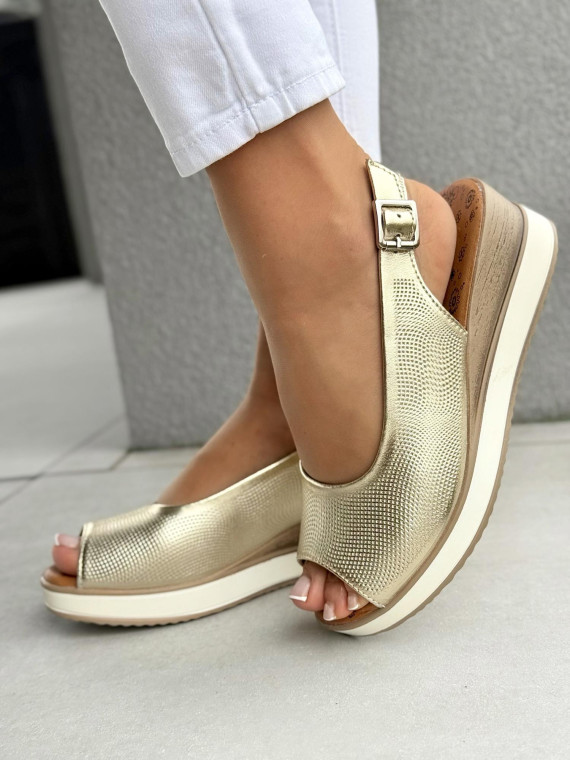 Mega wygodne sandałki damskie ze skóry naturalnej