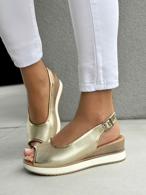 Mega wygodne sandałki damskie ze skóry naturalnej