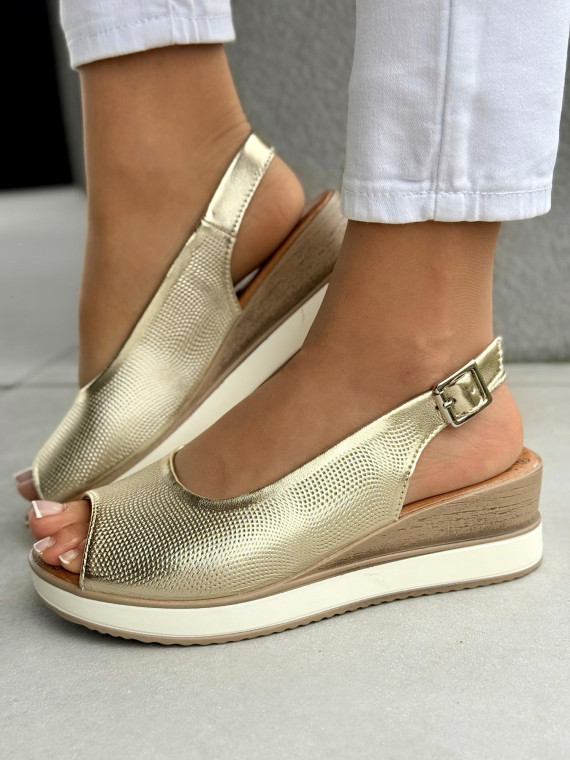 Mega wygodne sandałki damskie ze skóry naturalnej