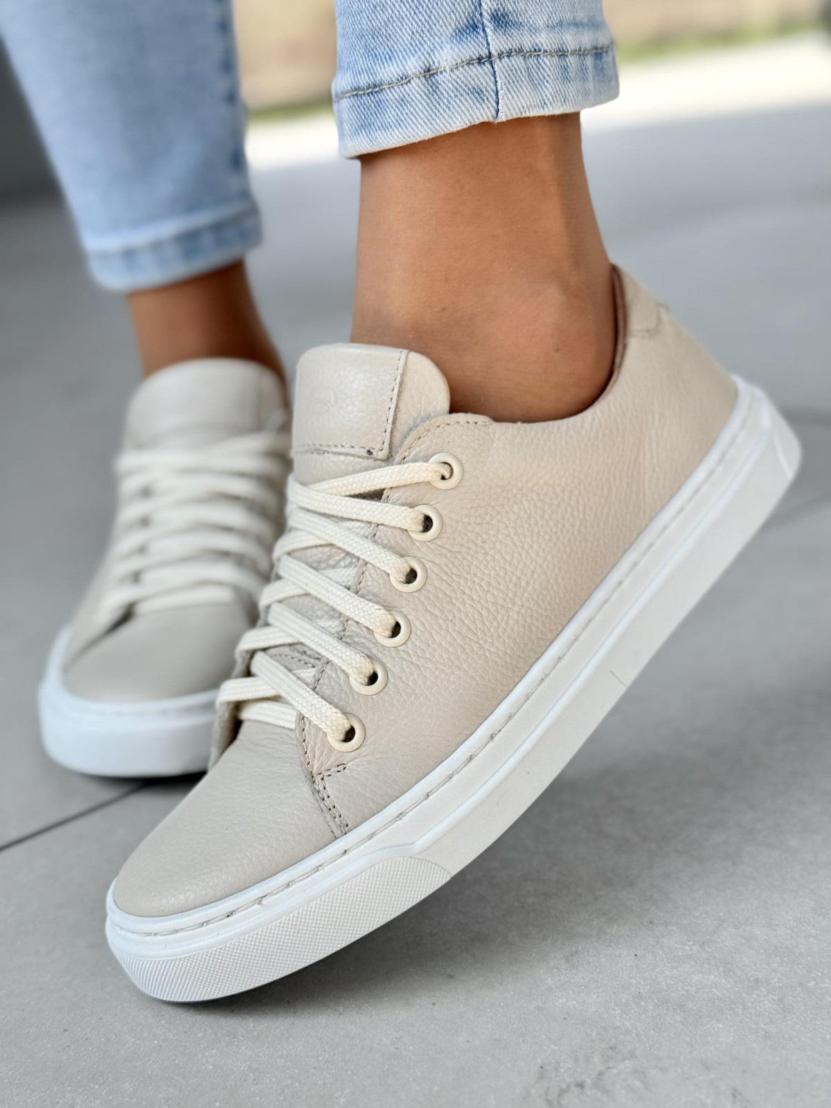 Trampki damskie OLEKSY ze skóry naturalnej Polskiej produkcji