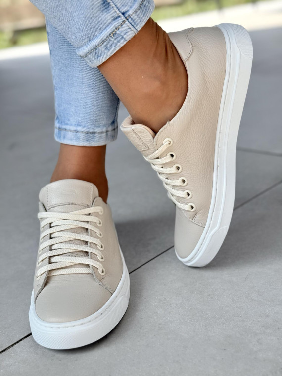 Trampki damskie OLEKSY ze skóry naturalnej Polskiej produkcji