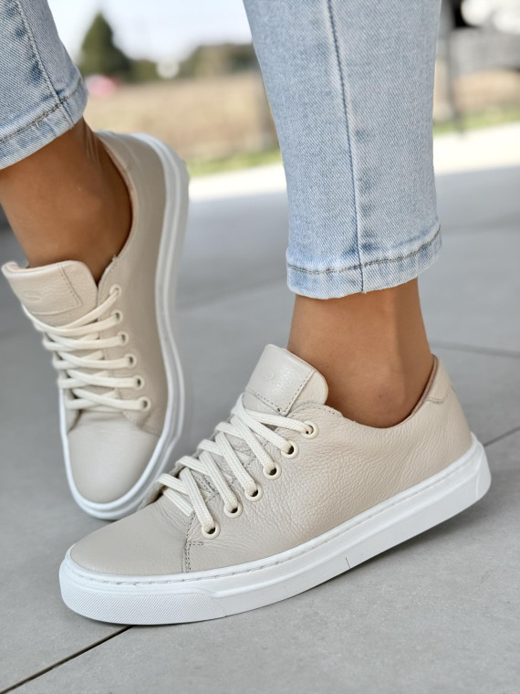 Trampki damskie OLEKSY ze skóry naturalnej Polskiej produkcji