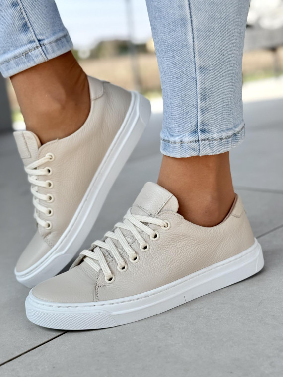 Trampki damskie OLEKSY ze skóry naturalnej Polskiej produkcji