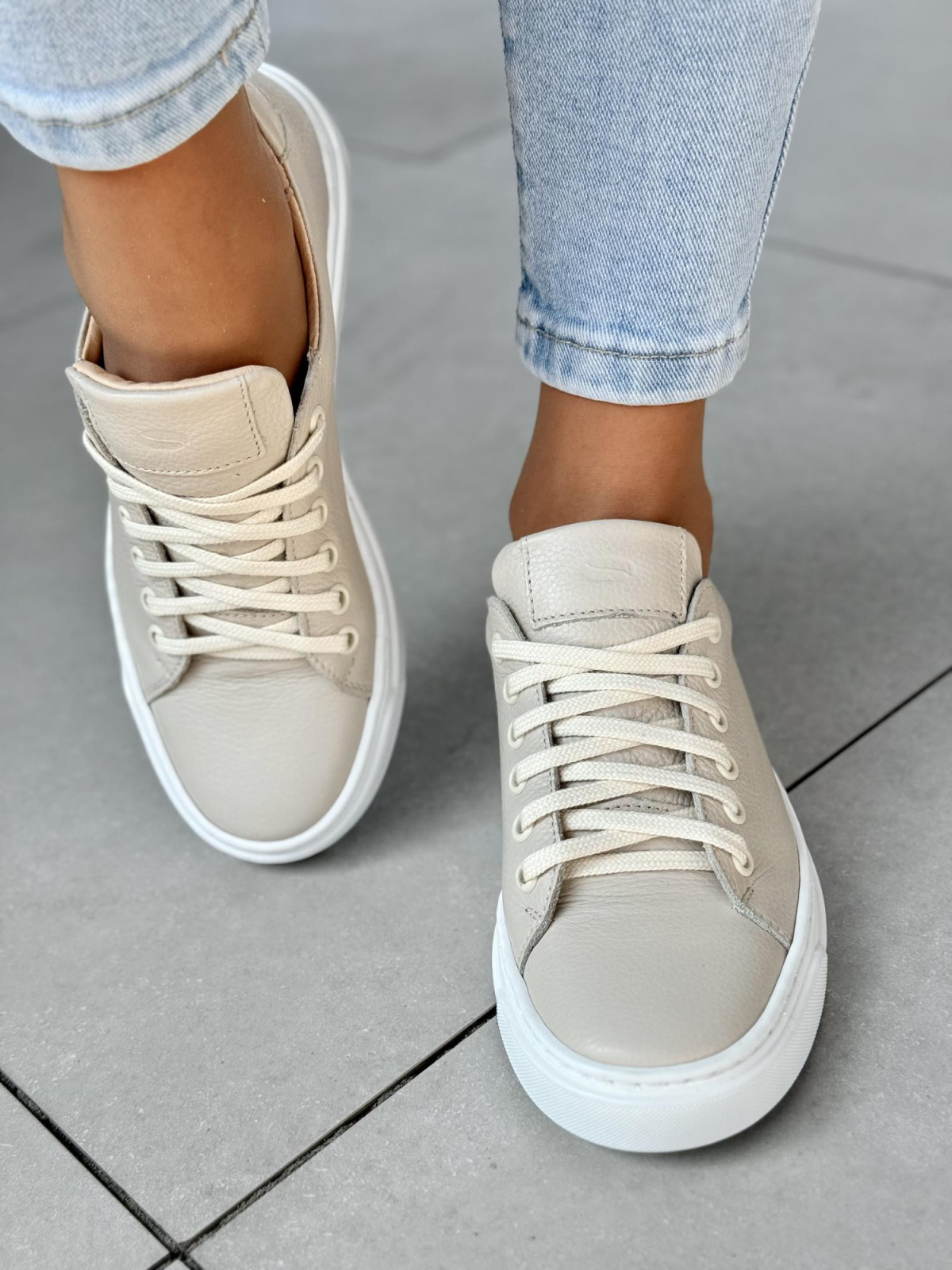 Trampki damskie OLEKSY ze skóry naturalnej Polskiej produkcji