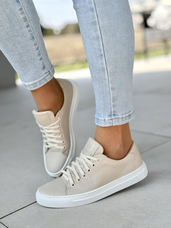 Trampki damskie OLEKSY ze skóry naturalnej Polskiej produkcji