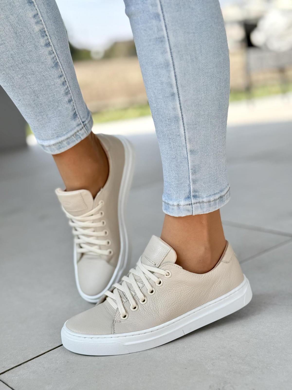 Trampki damskie OLEKSY ze skóry naturalnej Polskiej produkcji