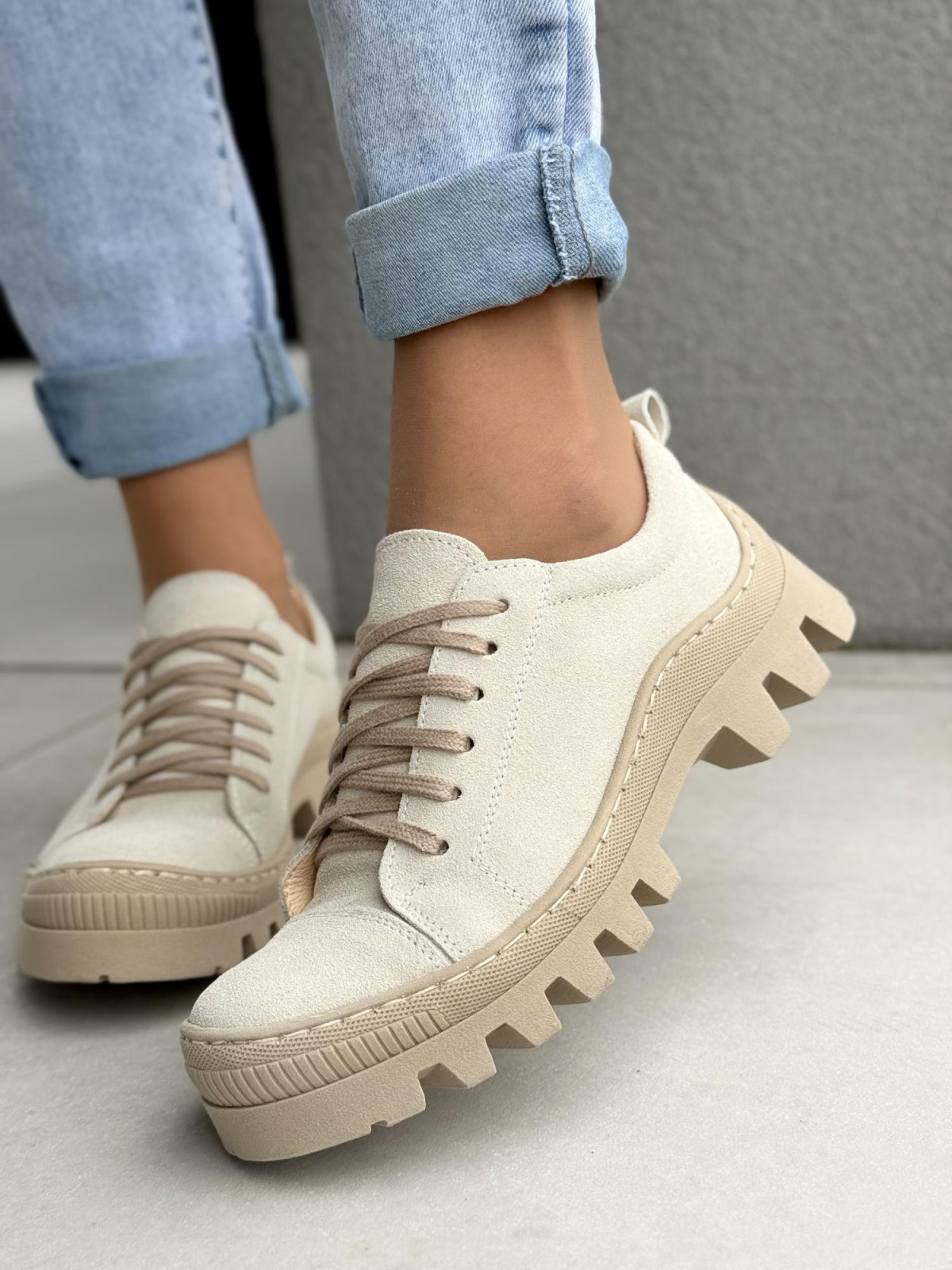 Modne trapery damskie OLEKSY ze skóry naturalnej Polskiej produkcji