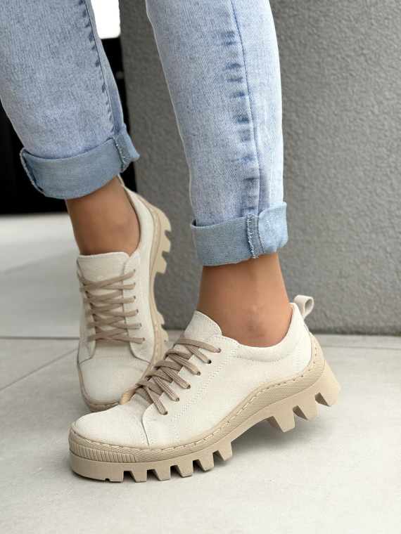 Modne trapery damskie OLEKSY ze skóry naturalnej Polskiej produkcji