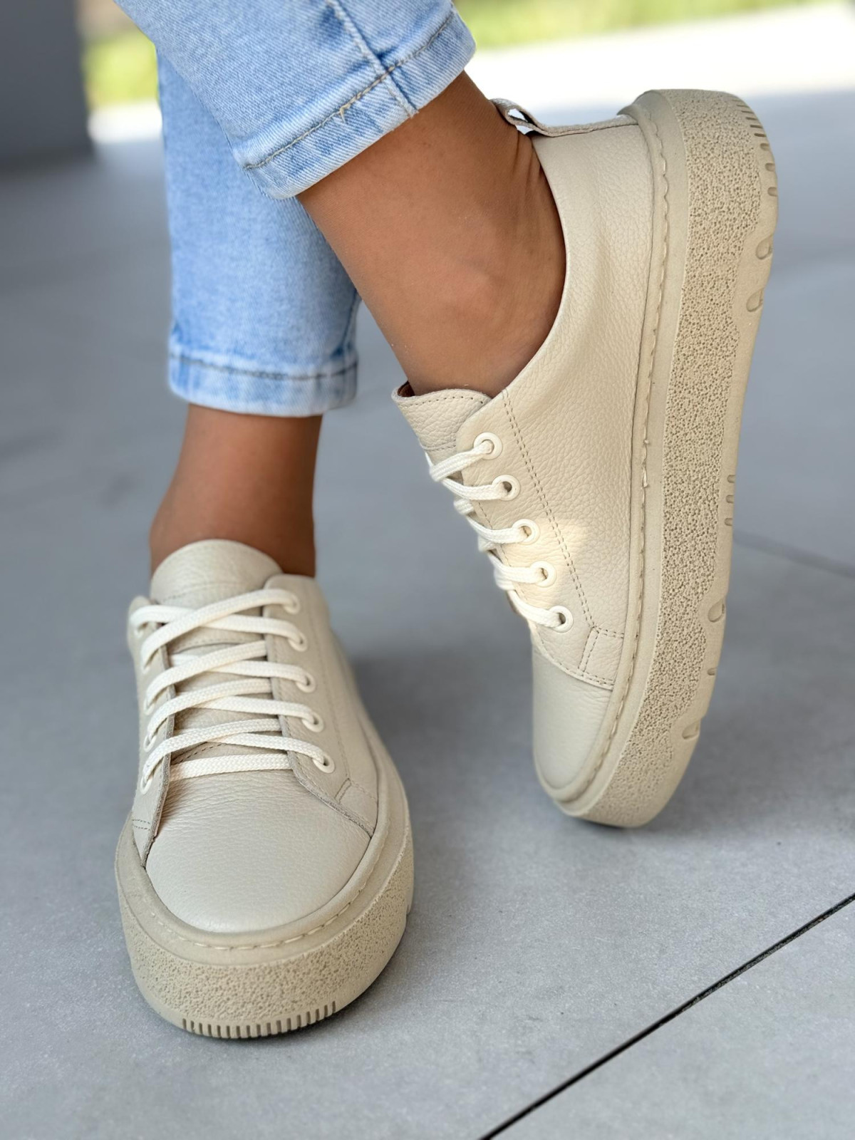 Sneakers ze skóry naturalnej OLEKSY Polskiej produkcji