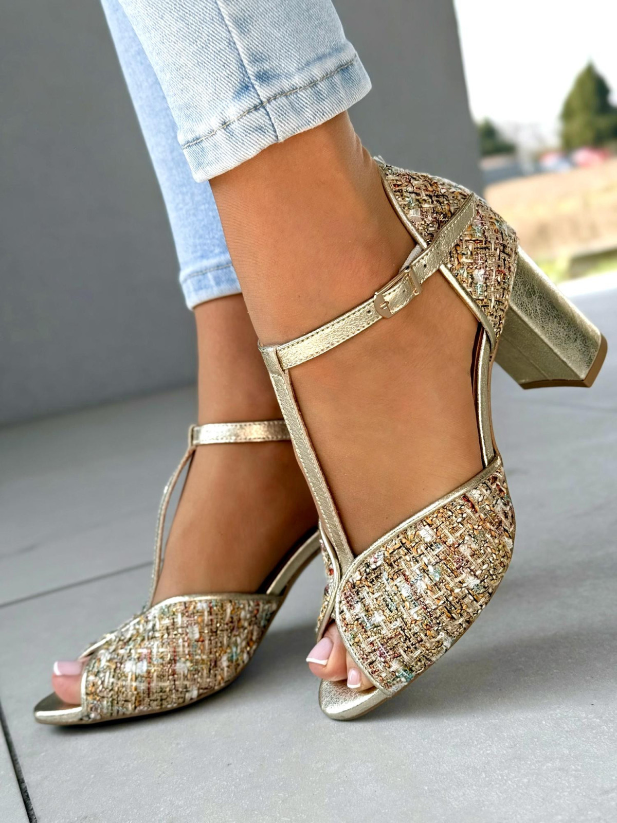 Sandałki damskie OLEKSY ze skóry naturalnej Polskiej produkcji