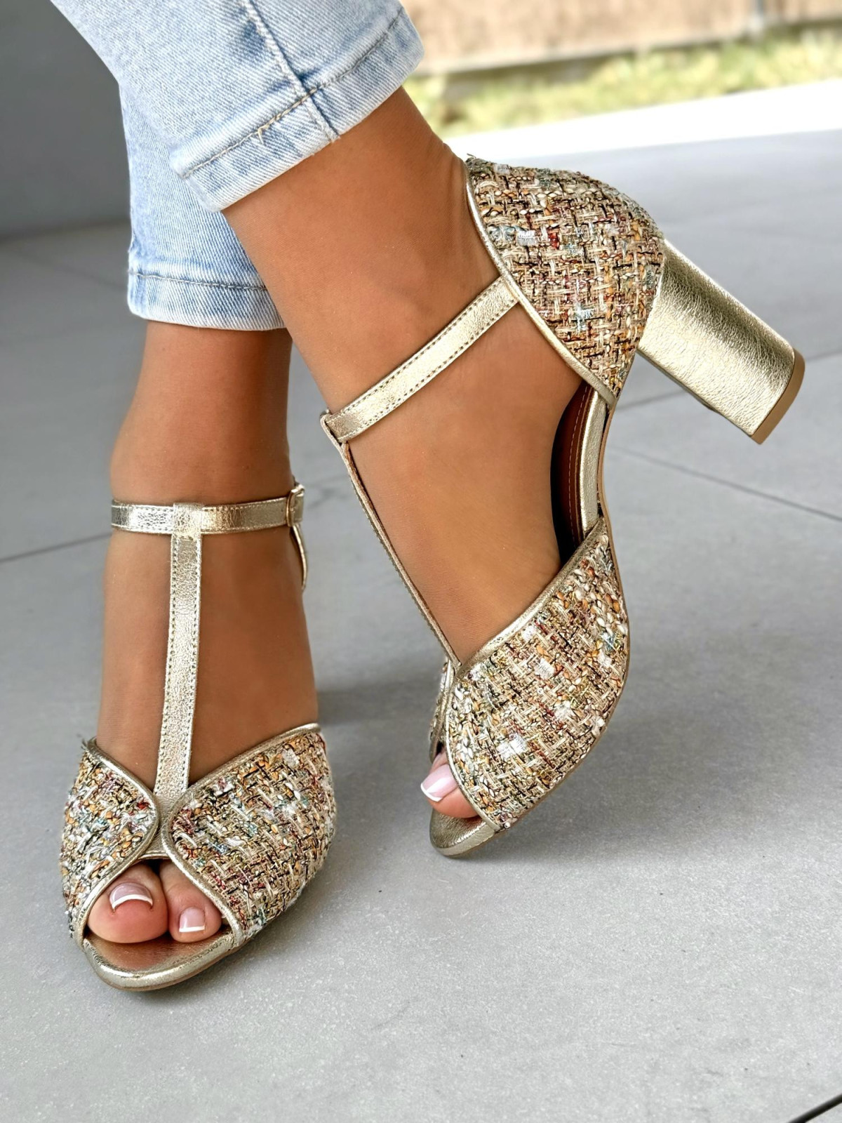 Sandałki damskie OLEKSY ze skóry naturalnej Polskiej produkcji