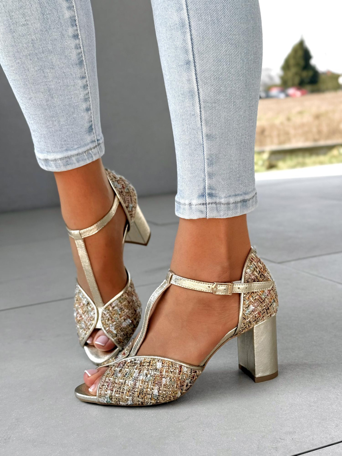 Sandałki damskie OLEKSY ze skóry naturalnej Polskiej produkcji