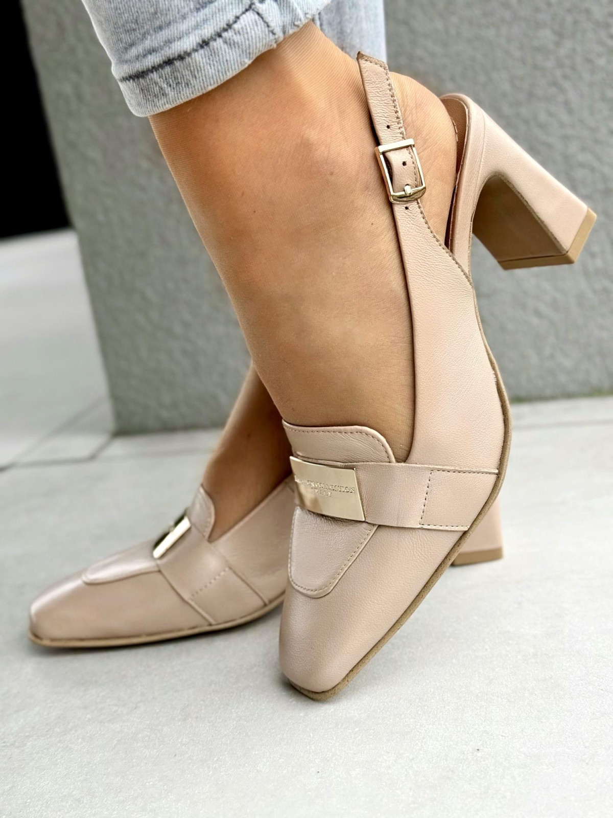 Sandałki damskie OLEKSY ze skóry naturalnej Polskiej produkcji