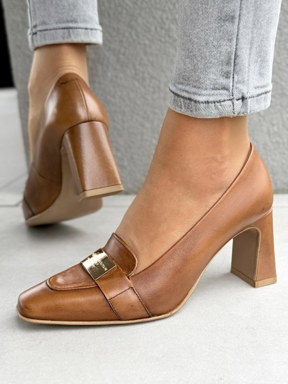 Czółenka OLEKSY ze skóry naturalnej Polskiej produkcji