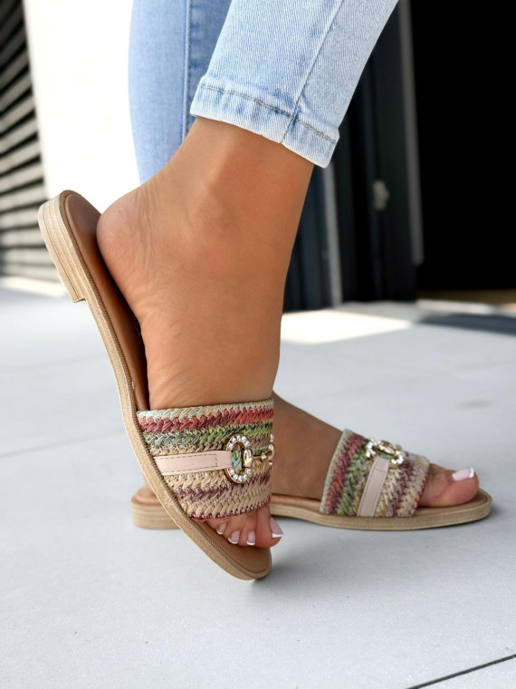 Klapki damskie OLEKSY ze skóry naturalnej Polskiej produkcji