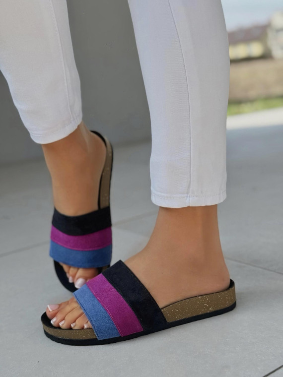 Klapki damskie OLEKSY ze skóry naturalnej Polskiej produkcji