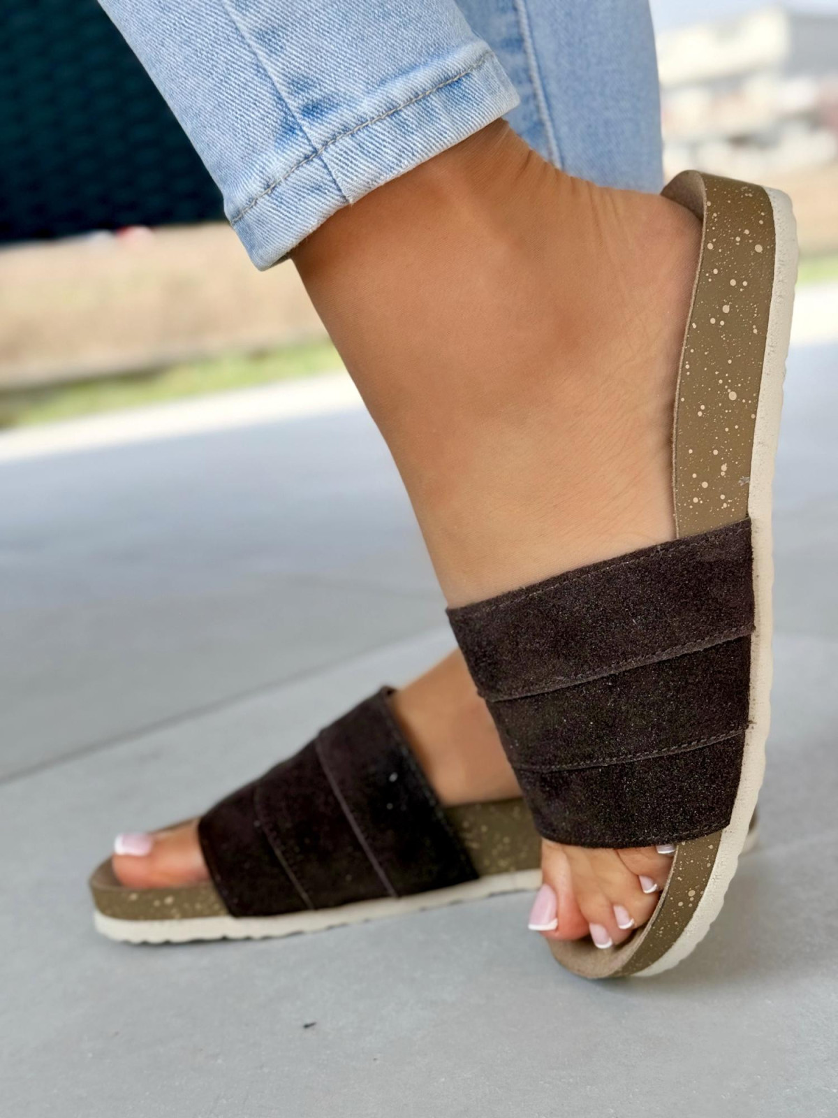 Klapki damskie OLEKSY ze skóry naturalnej Polskiej produkcji