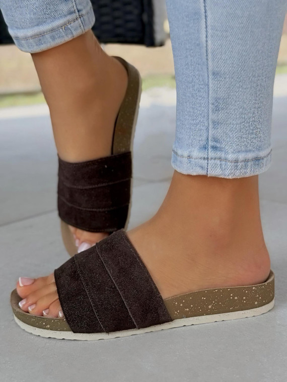 Klapki damskie OLEKSY ze skóry naturalnej Polskiej produkcji