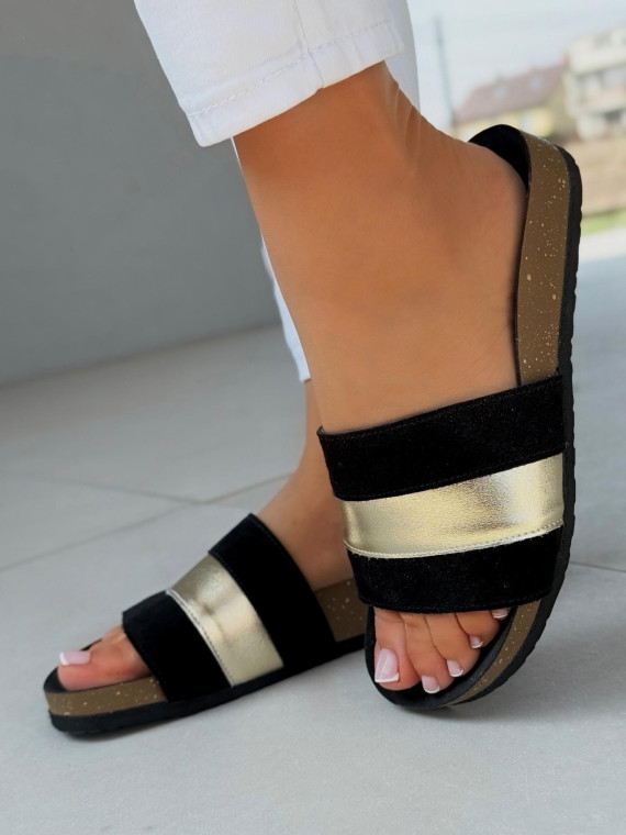 Klapki damskie OLEKSY ze skóry naturalnej Polskiej produkcji