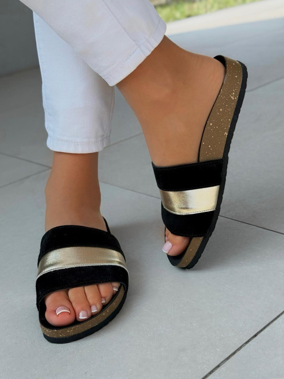 Klapki damskie OLEKSY ze skóry naturalnej Polskiej produkcji