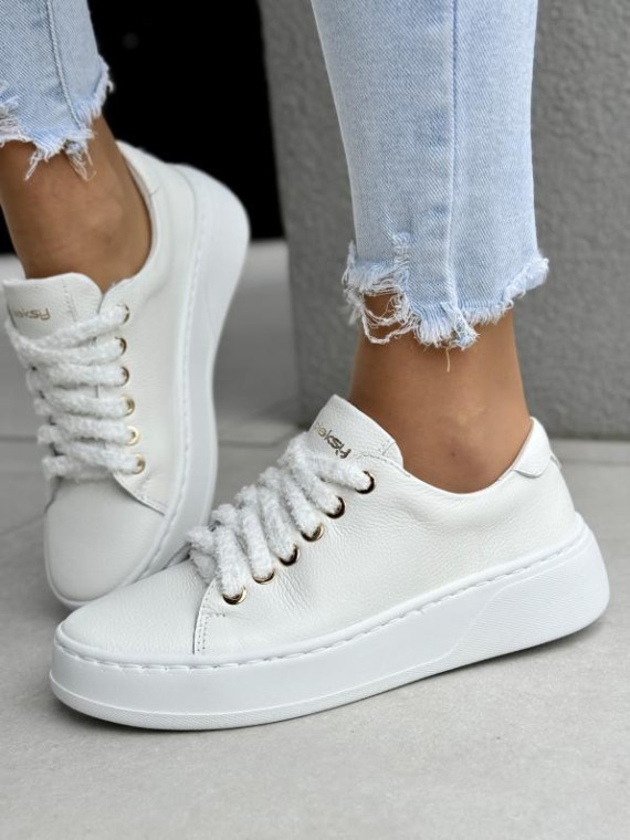 Sneakersy damskie OLEKSY ze skóry naturalnej Polskiej produkcji