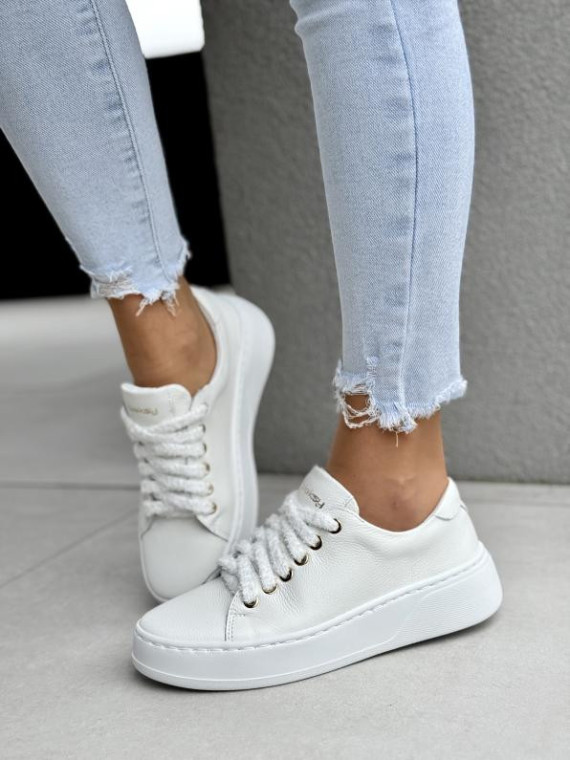 Sneakersy damskie OLEKSY ze skóry naturalnej Polskiej produkcji