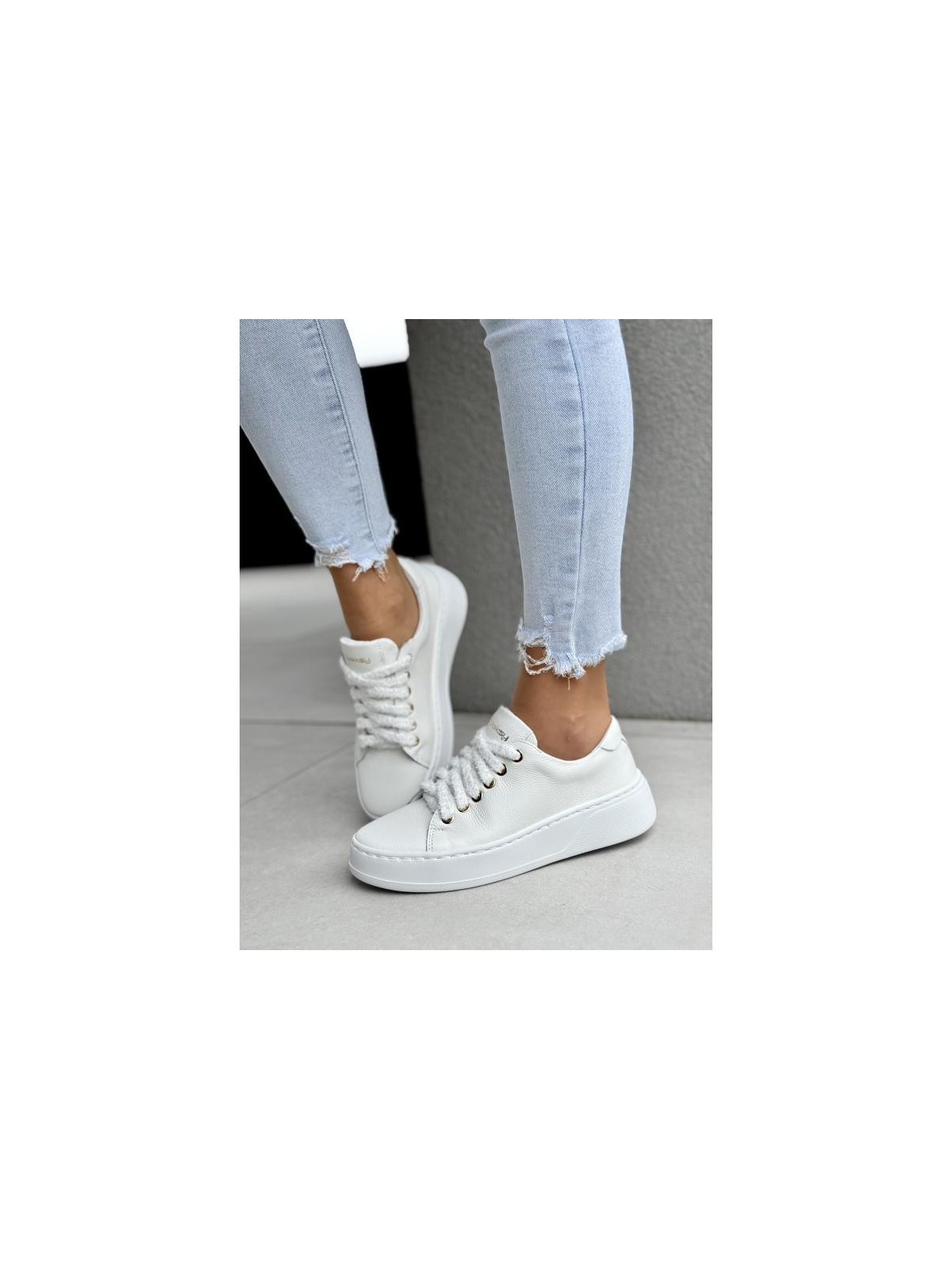 Sneakersy damskie OLEKSY ze skóry naturalnej Polskiej produkcji