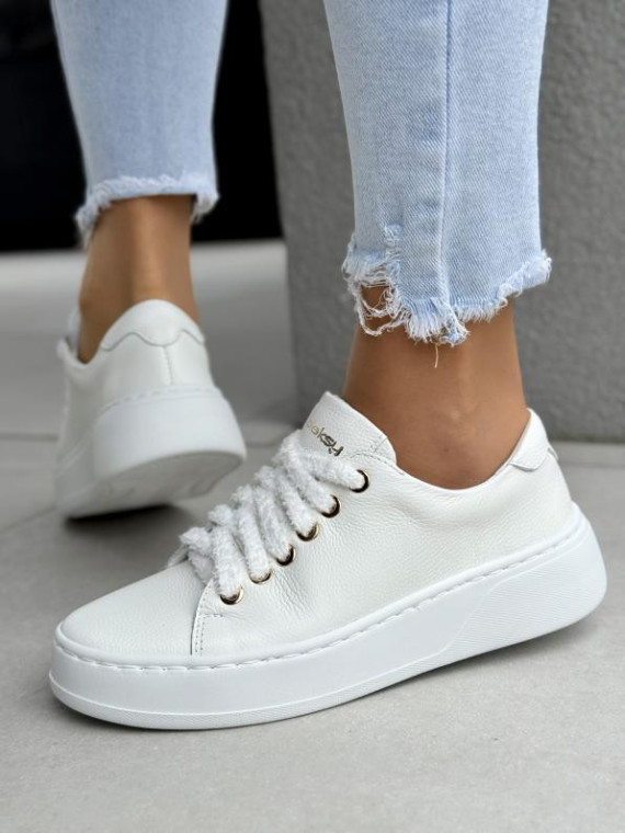 Sneakersy damskie OLEKSY ze skóry naturalnej Polskiej produkcji