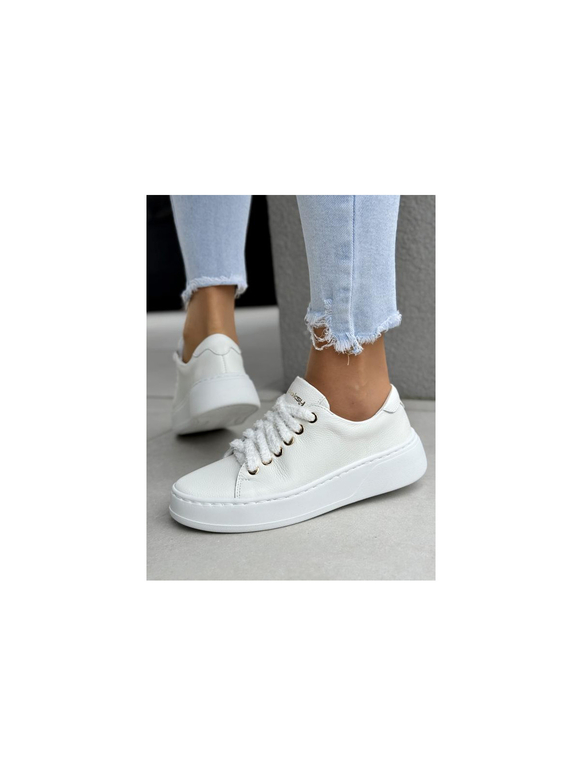 Sneakersy damskie OLEKSY ze skóry naturalnej Polskiej produkcji