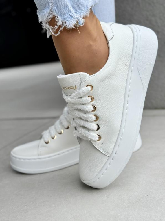 Sneakersy damskie OLEKSY ze skóry naturalnej Polskiej produkcji