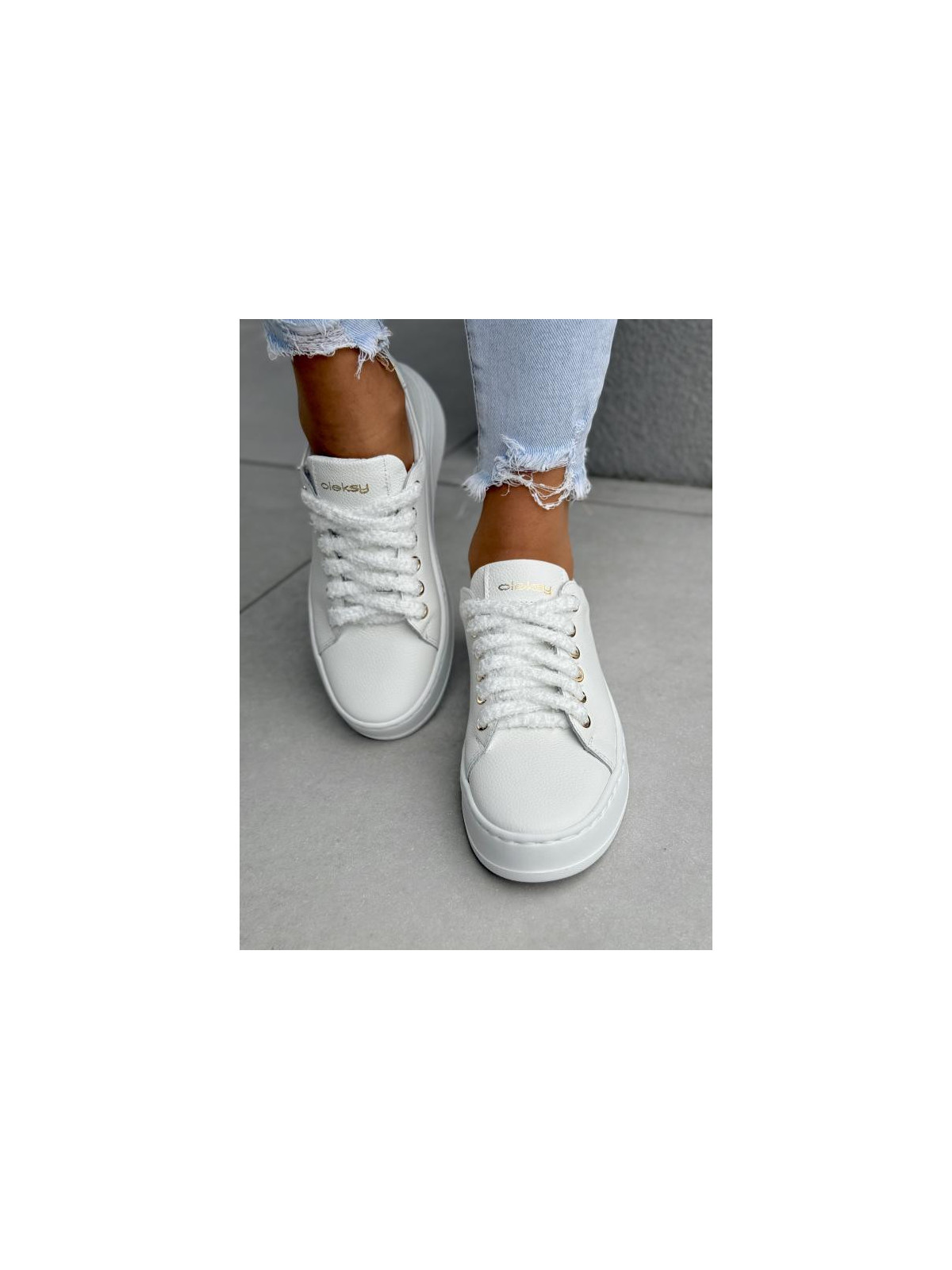 Sneakersy damskie OLEKSY ze skóry naturalnej Polskiej produkcji