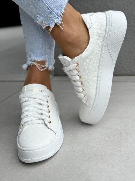 Sneakersy damskie OLEKSY ze skóry naturalnej Polskiej produkcji