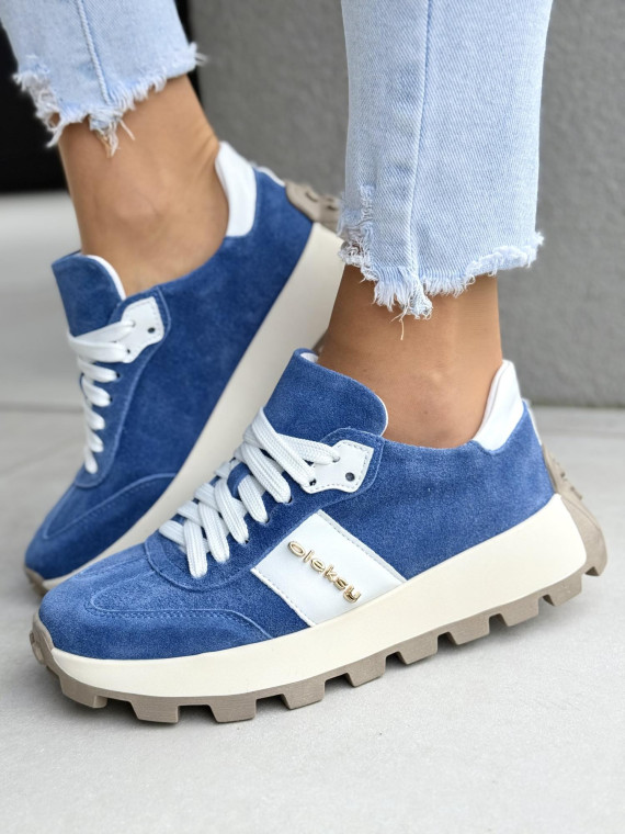 Sneakersy damskie OLEKSY ze skóry naturalnej Polskiej produkcji