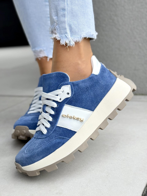 Sneakersy damskie OLEKSY ze skóry naturalnej Polskiej produkcji