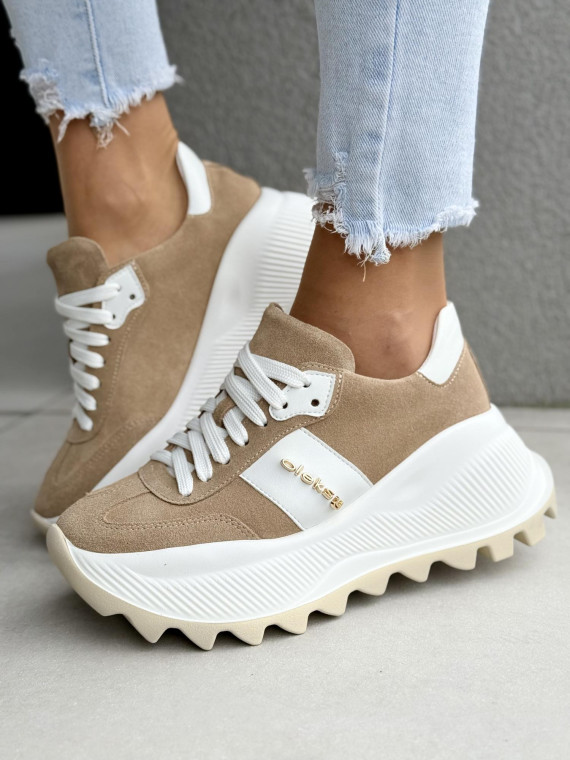 Sneakersy damskie OLEKSY ze skóry naturalnej Polskiej produkcji