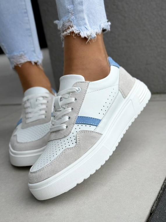 Sneakersy damskie ze skóry naturalnej