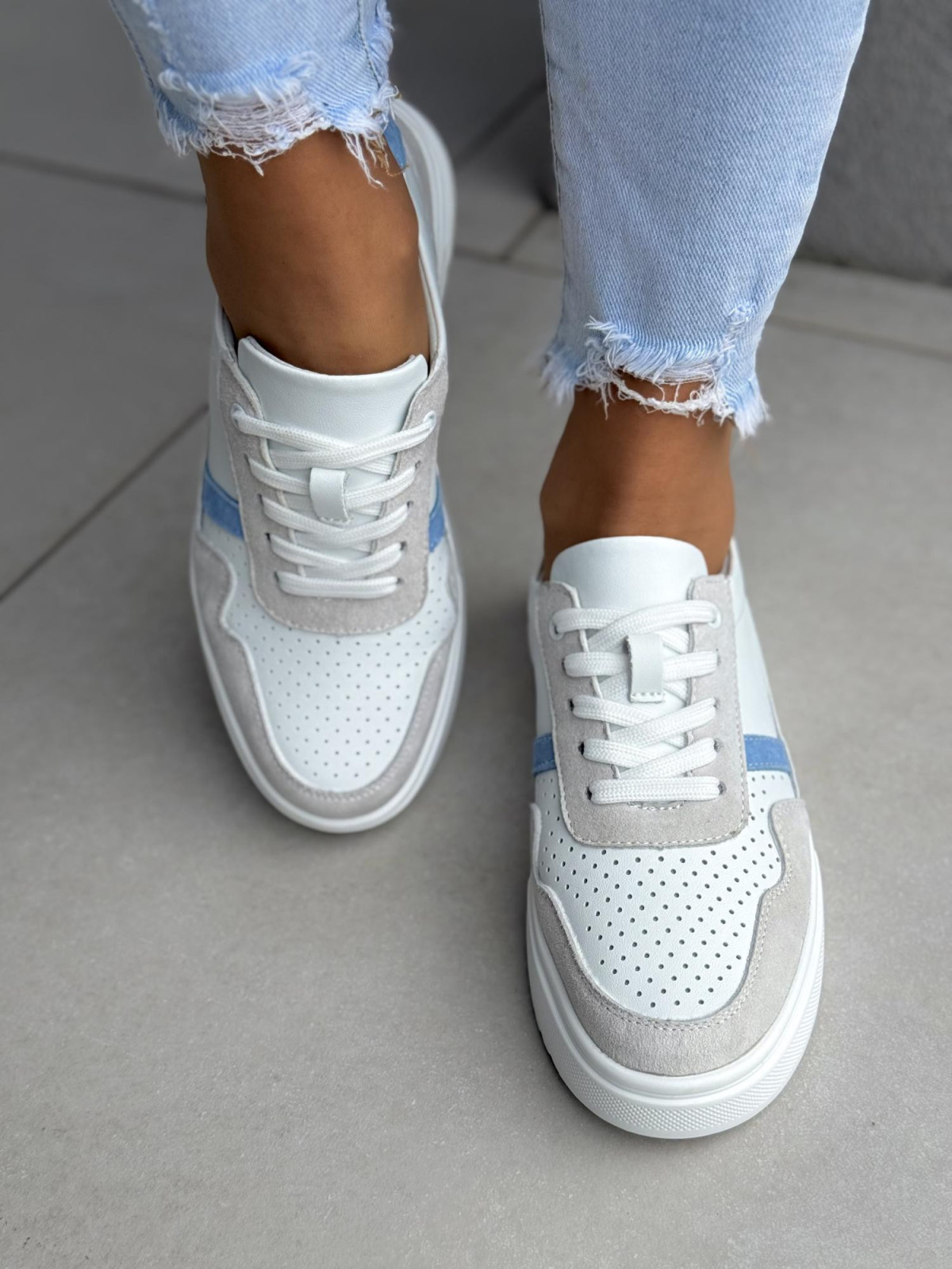 Sneakersy damskie ze skóry naturalnej