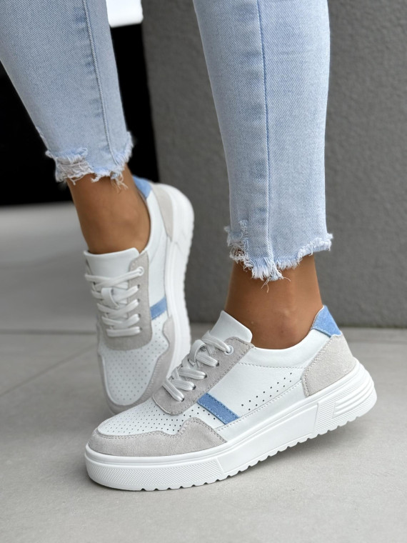 Sneakersy damskie ze skóry naturalnej