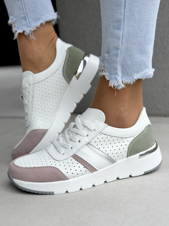 Sneakersy damskie ze skóry naturalnej