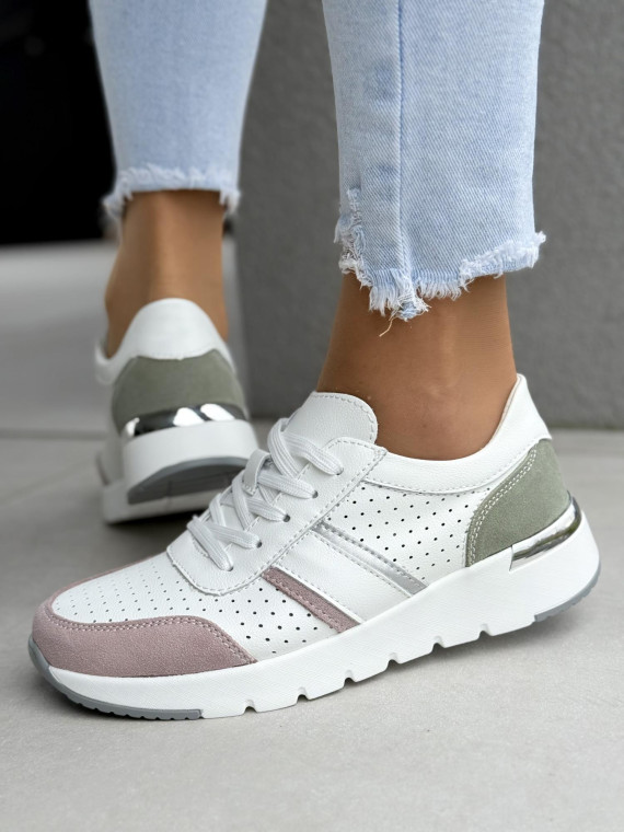 Sneakersy damskie ze skóry naturalnej