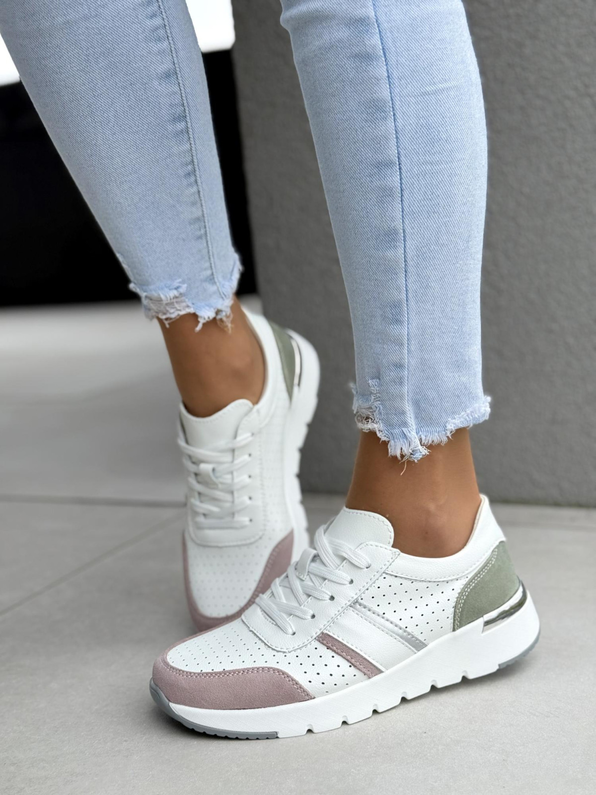 Sneakersy damskie ze skóry naturalnej