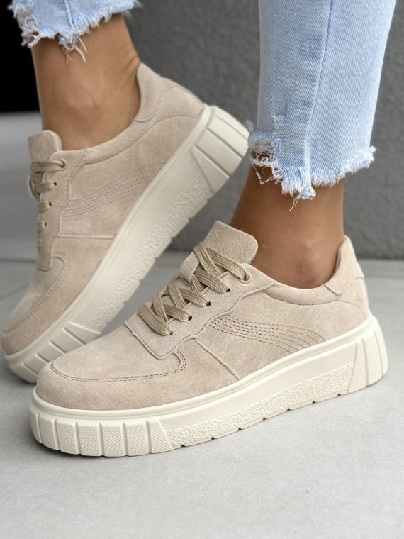 Sneakersy damskie ze skóry naturalnej