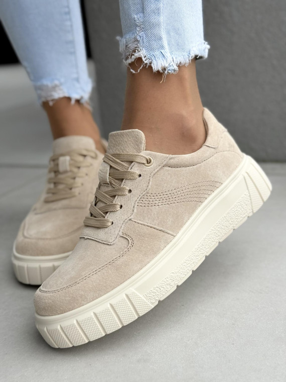 Sneakersy damskie ze skóry naturalnej