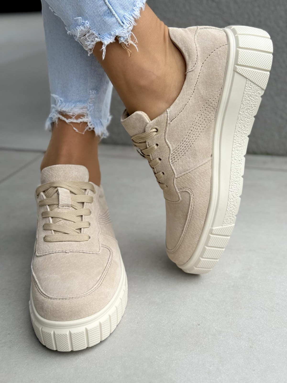 Sneakersy damskie ze skóry naturalnej