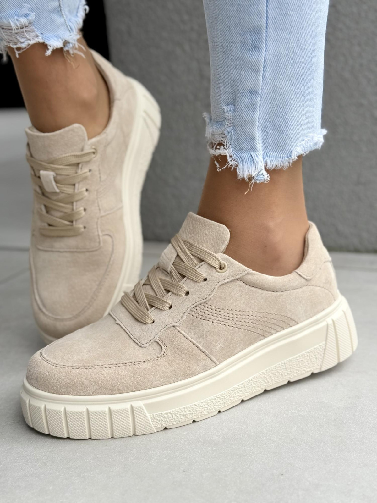 Sneakersy damskie ze skóry naturalnej