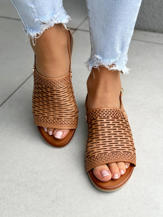 Sandałki damskie ze skóry naturalnej