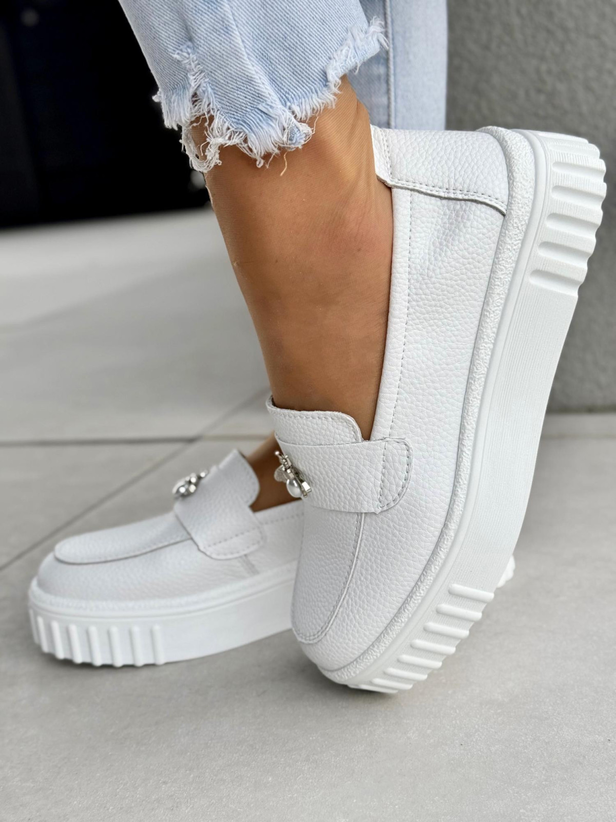 Mokasyny damskie ze skóry naturalnej