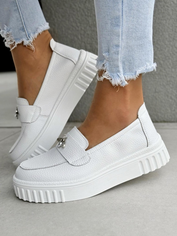 Mokasyny damskie ze skóry naturalnej