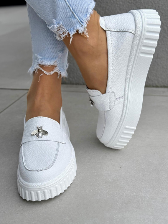 Mokasyny damskie ze skóry naturalnej