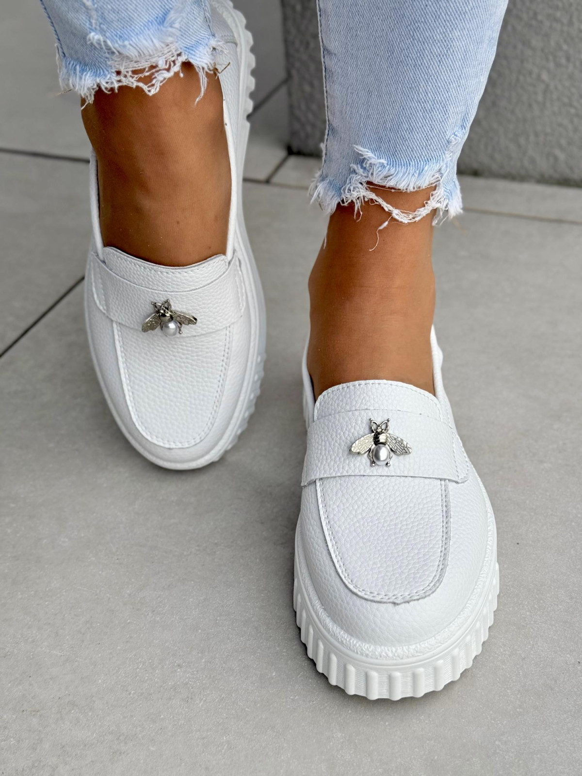 Mokasyny damskie ze skóry naturalnej